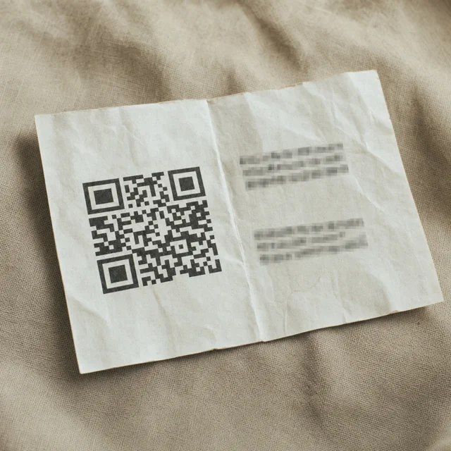 Wallet cartaceo Un wallet cartaceo stampato con un codice QR e campi per l'indirizzo